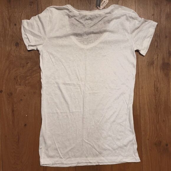 Victoria Secret First Class Pink Accents Short Sleeve Sleepwear Top White L - Picture 2 of 4